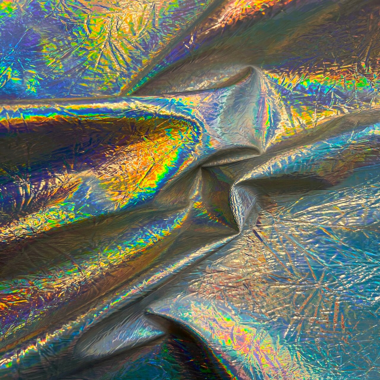 1 Yard Chrome Reflective Vinyl Fabric For Handbags Upholstery Wallets Crafts 54 Inch Width